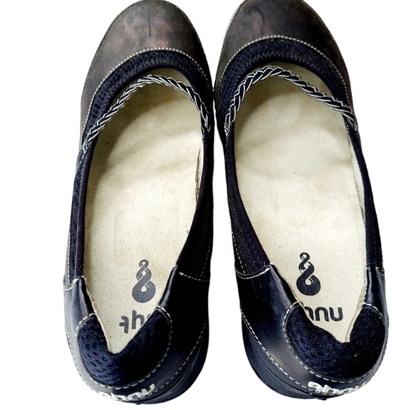 Ahnu Mary Jane Comfort Shoe Size 9 Black Slip On Wedge Vibram Sole Arch Support - Picture 12 of 16